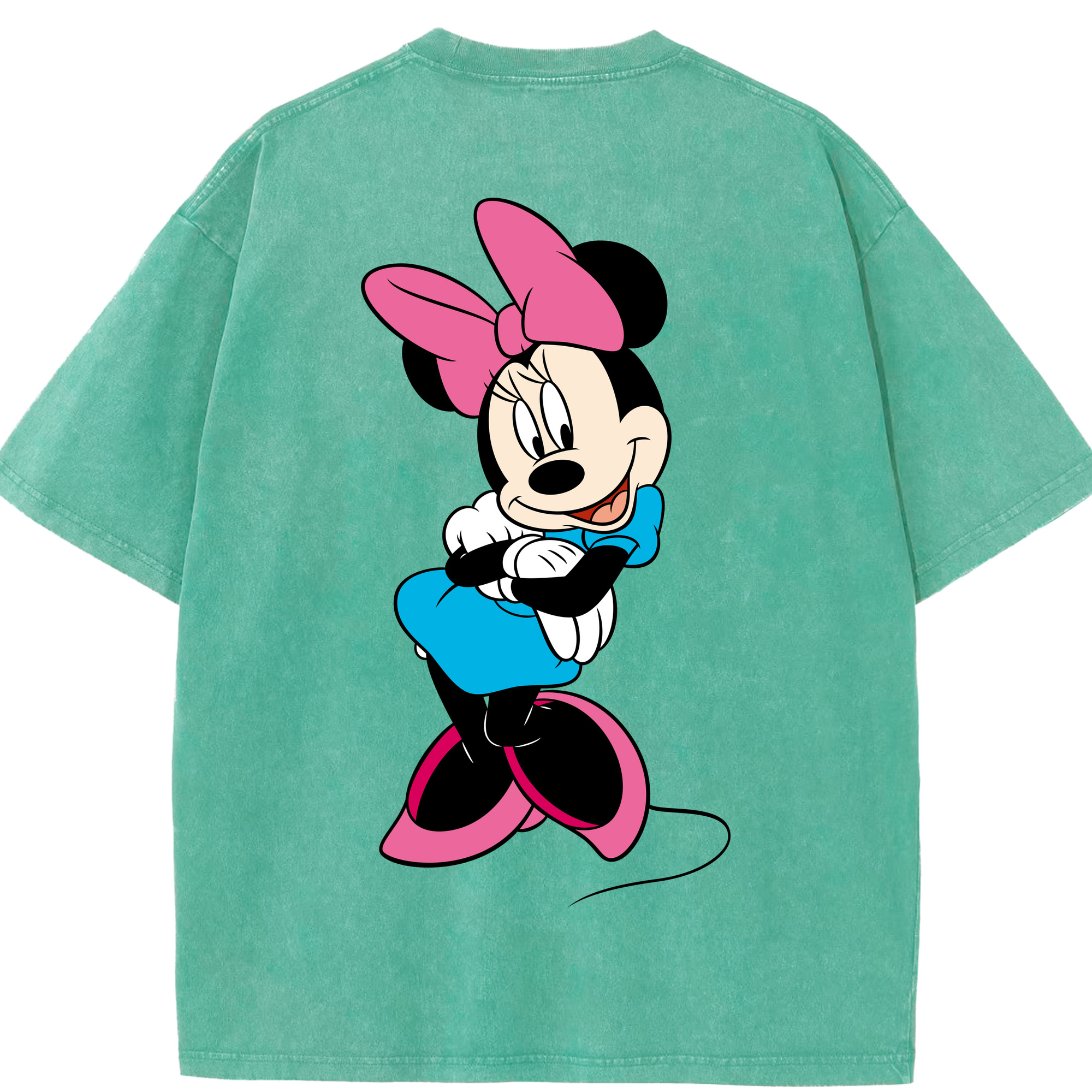 （画像用） ミッキーマウス Mickey Mouse 綿100% ヴィンテージ風 半袖Tシャツ（背面プリント）